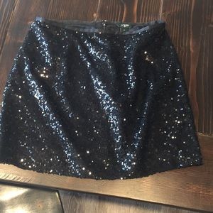 J crew black sequin skirt. 15.5” long